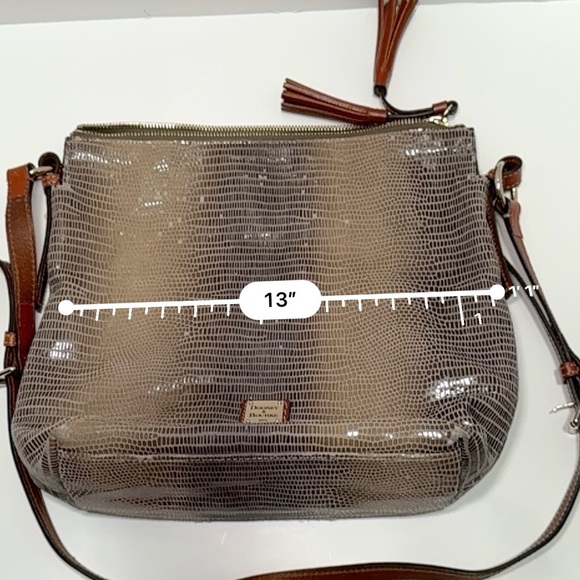 Dooney & Bourke snake skin bag with natural leather trim - Picture 11 of 13